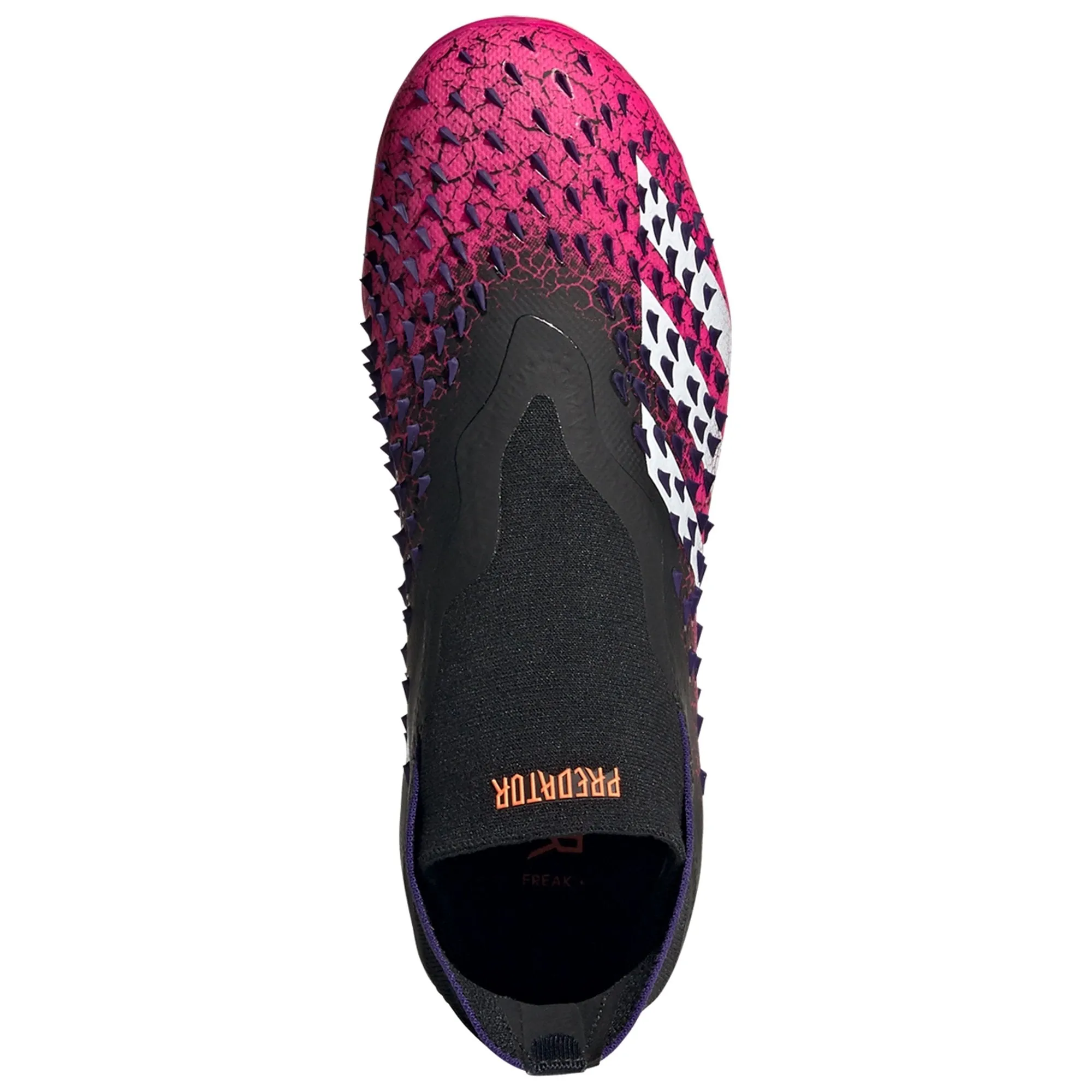 adidas Predator Freak   Junior Firm Ground Soccer Cleat -   Core Black/Cloud White/Shock Pink