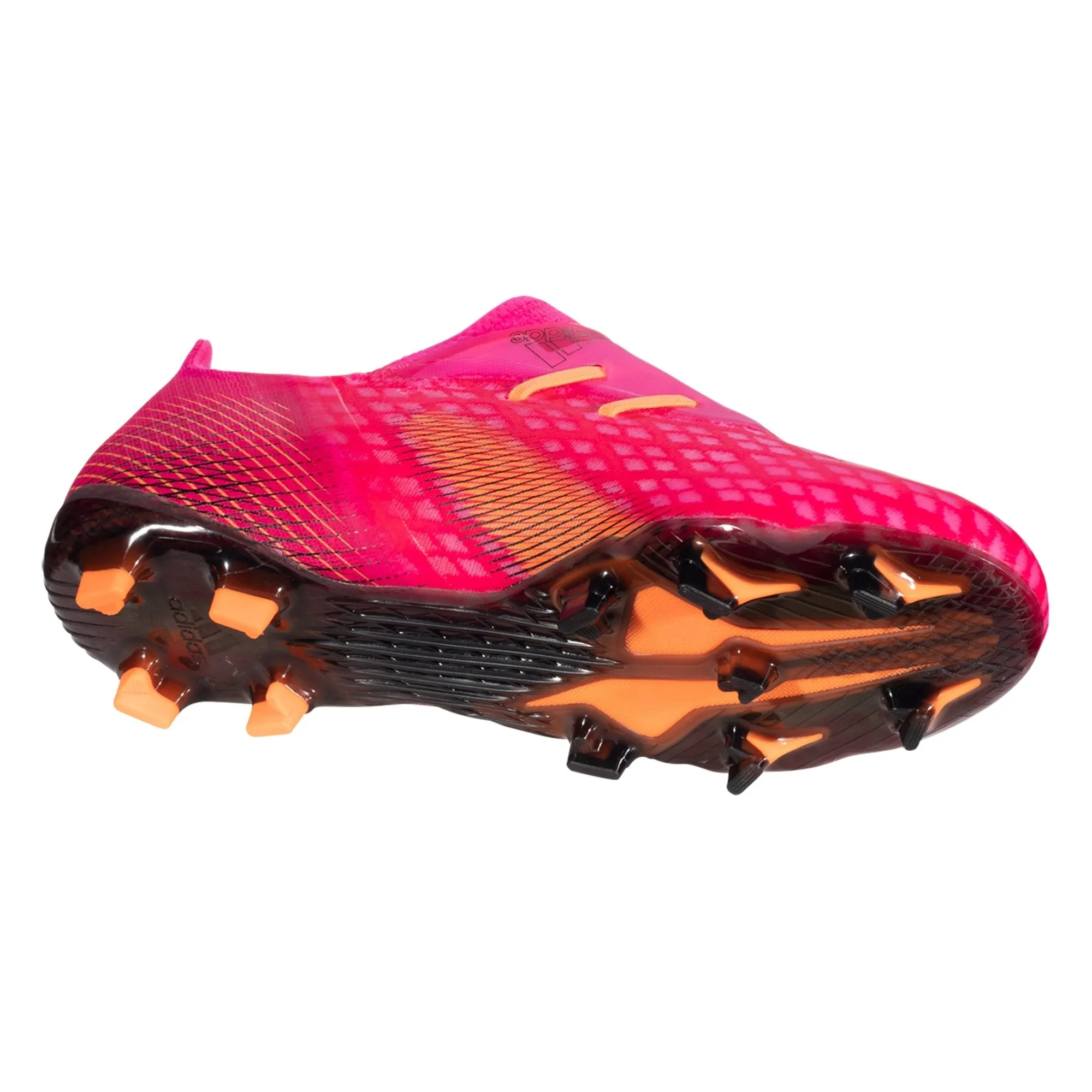 adidas X Ghosted .2 Firm Ground Cleats - Shock Pink/Core Black/Screaming Orange