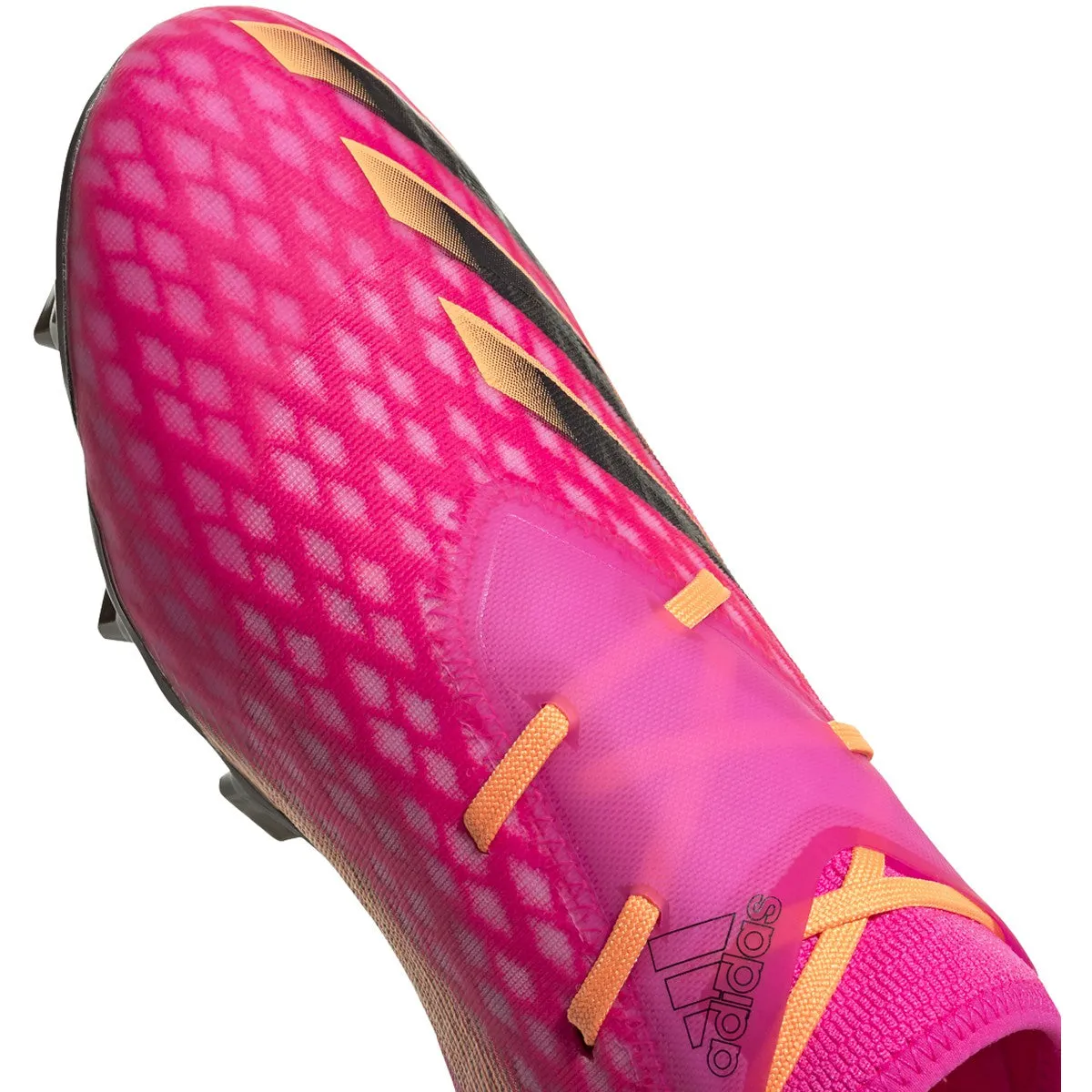 adidas X Ghosted .2 Firm Ground Cleats - Shock Pink/Core Black/Screaming Orange