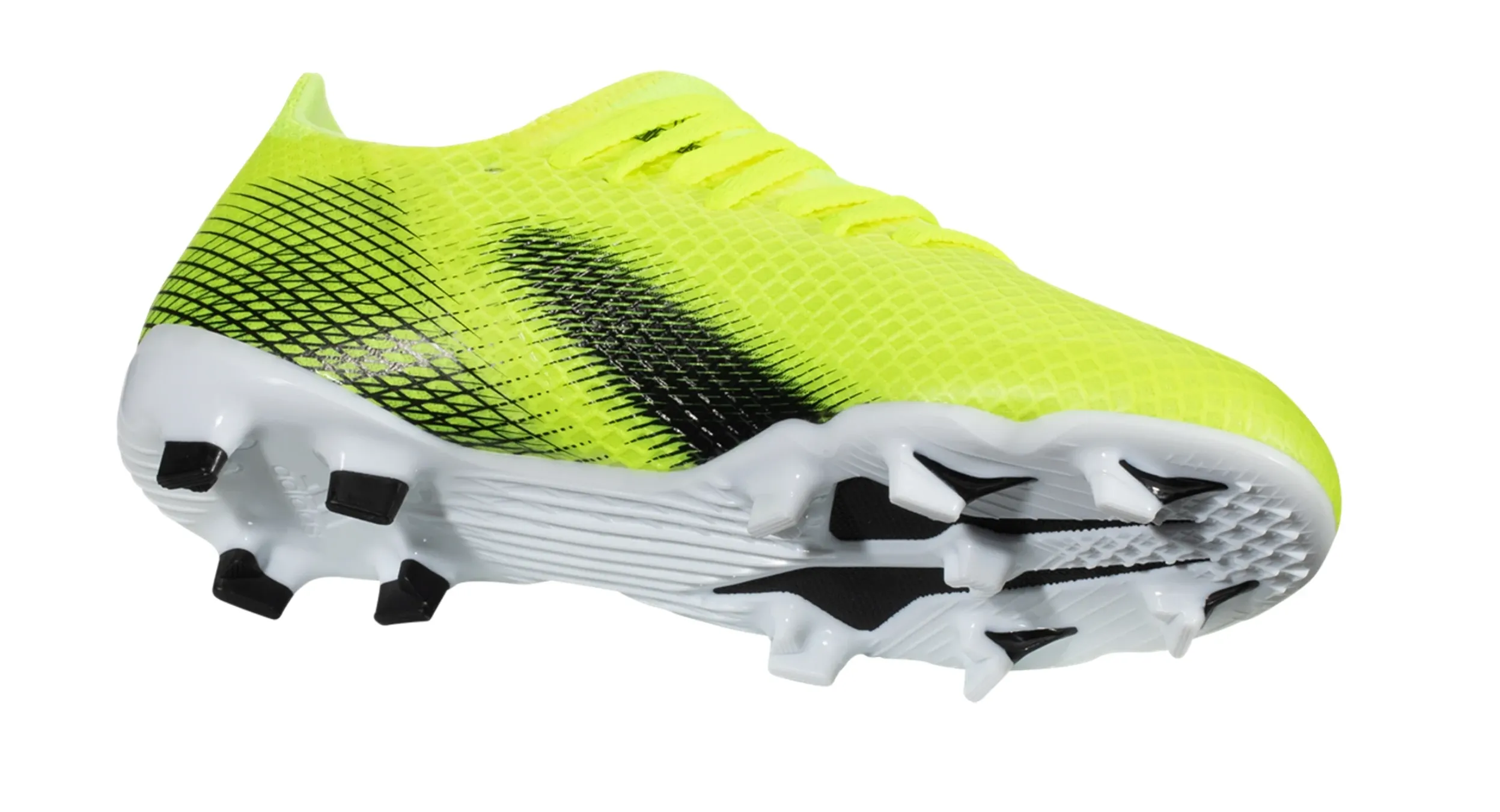 adidas X Ghosted.3 FG JUNIOR Firm Ground Cleat - Solar Yellow/Core Black/Team Royal Blue
