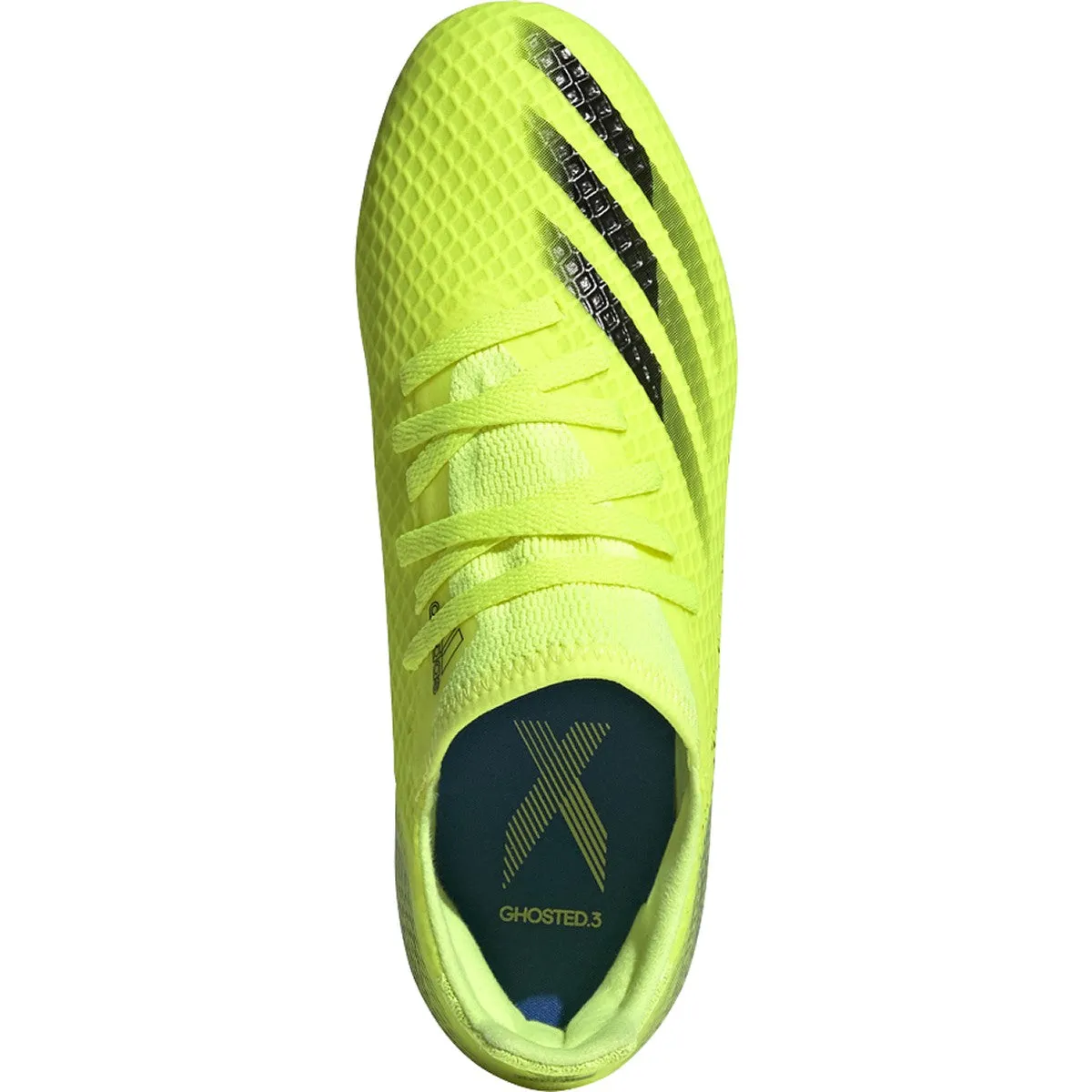 adidas X Ghosted.3 FG JUNIOR Firm Ground Cleat - Solar Yellow/Core Black/Team Royal Blue