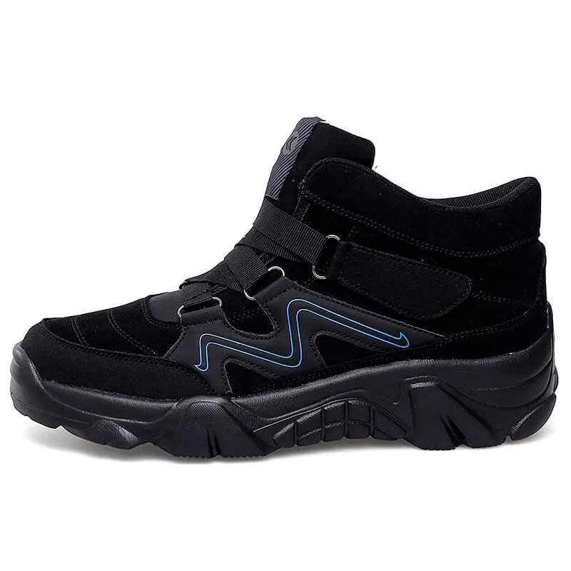 Cuzcare Orthopedic Shoes For Men Anti-puncture Velcro Hiking Sneakers Rubber Soft Suede