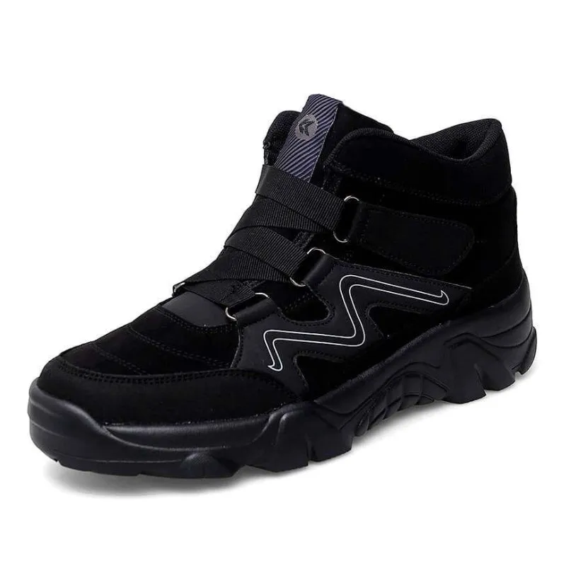 Cuzcare Orthopedic Shoes For Men Anti-puncture Velcro Hiking Sneakers Rubber Soft Suede