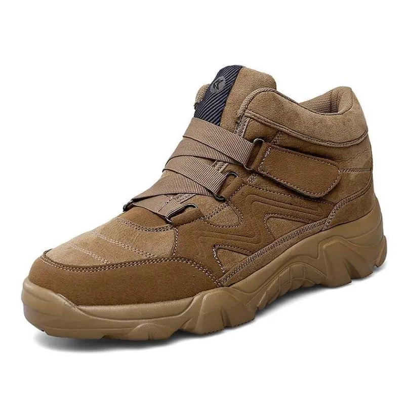 Cuzcare Orthopedic Shoes For Men Anti-puncture Velcro Hiking Sneakers Rubber Soft Suede