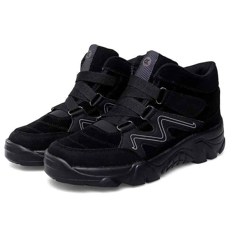 Cuzcare Orthopedic Shoes For Men Anti-puncture Velcro Hiking Sneakers Rubber Soft Suede