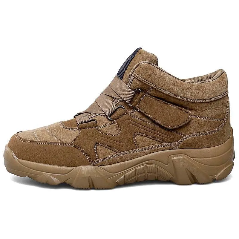 Cuzcare Orthopedic Shoes For Men Anti-puncture Velcro Hiking Sneakers Rubber Soft Suede