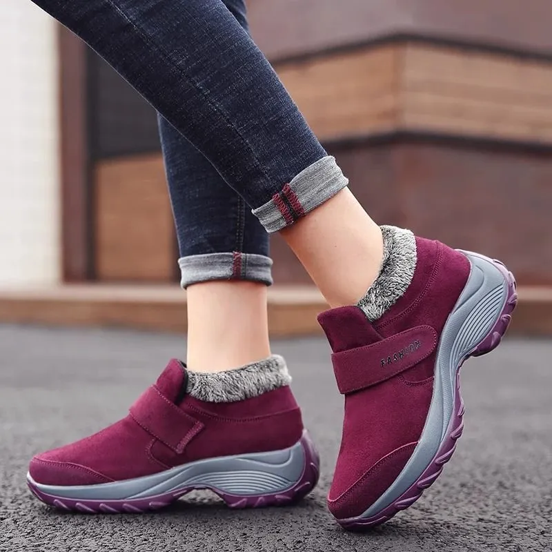 Cuzcare Women Plush Orthopedic Ankle Hiking Boots