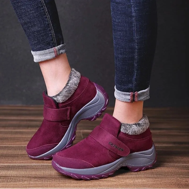 Cuzcare Women Plush Orthopedic Ankle Hiking Boots