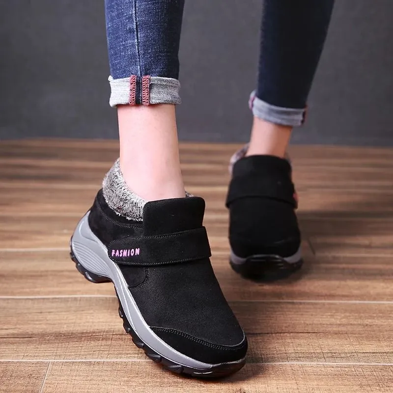 Cuzcare Women Plush Orthopedic Ankle Hiking Boots