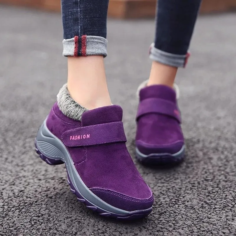 Cuzcare Women Plush Orthopedic Ankle Hiking Boots