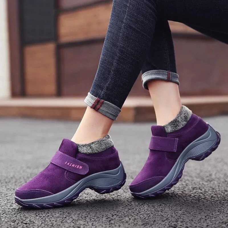 Cuzcare Women Plush Orthopedic Ankle Hiking Boots