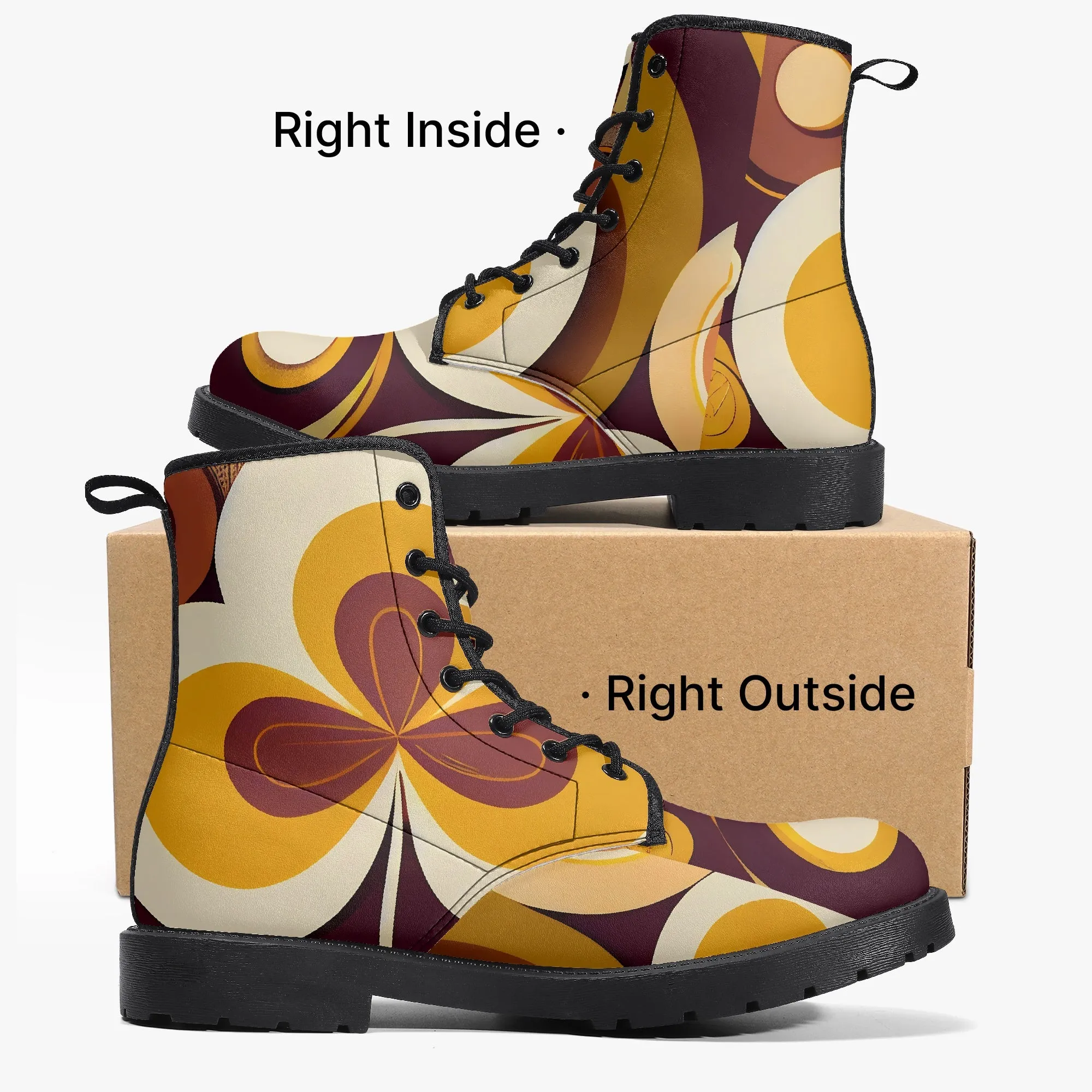 Hippie Retro Groovy Mod 70s Retro Style Trendy Boots