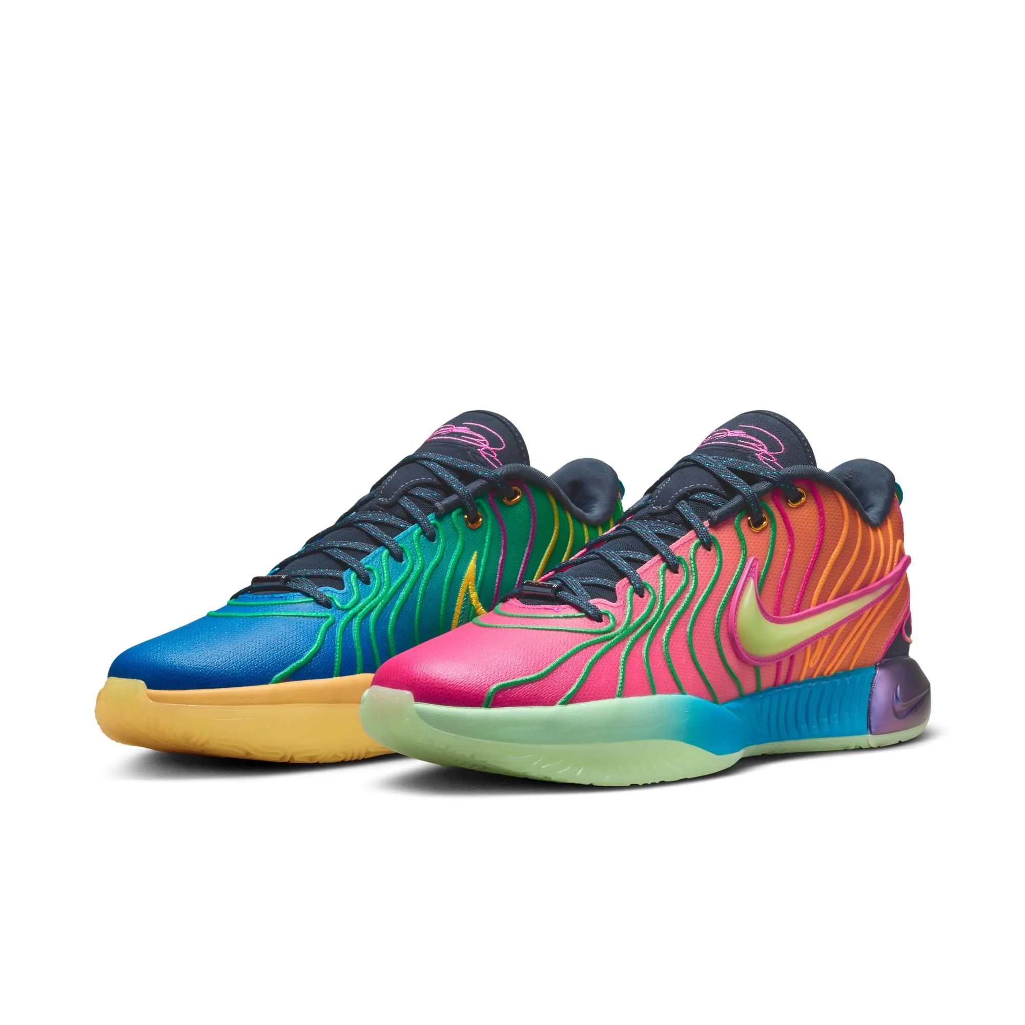 LeBron James LeBron XXI Basketball Shoes 'Blue/Laser Fuchsia/Vapor Green'
