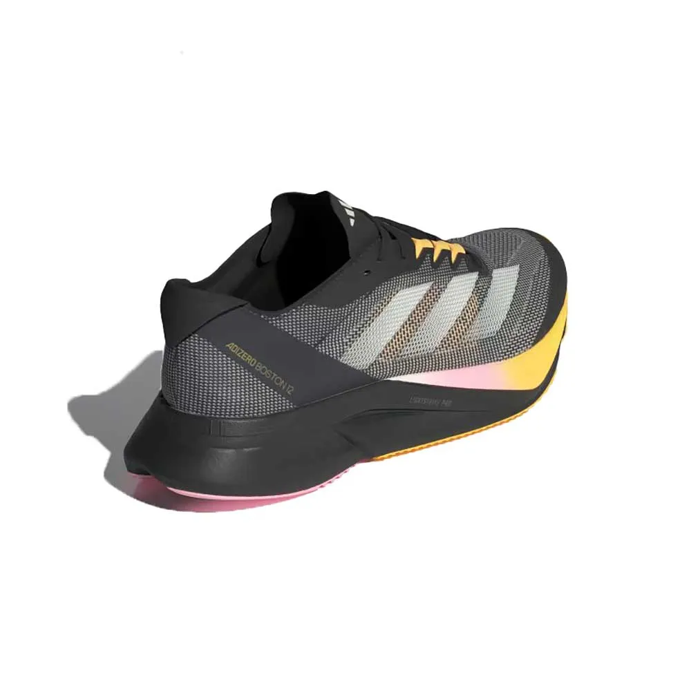 Men's Boston 12 Running Shoe - Core black/Zero met/Spark