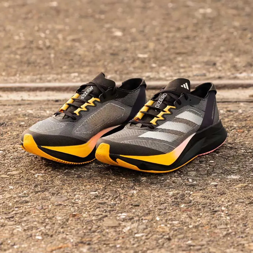 Men's Boston 12 Running Shoe - Core black/Zero met/Spark