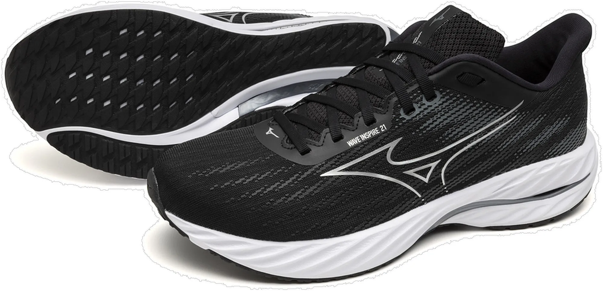 Mizuno Wave Inpsire 21 Mens Running Shoes - Black