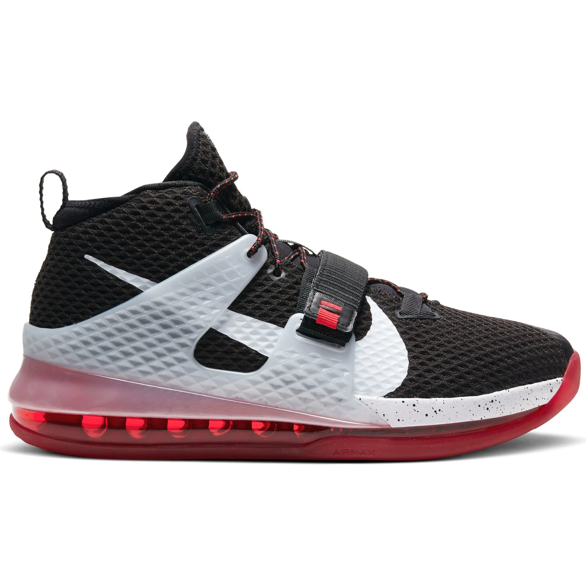 Nike Basketball Air Force Max II Basketball Boot/Shoe - Black/White/University Red/Wolf Grey
