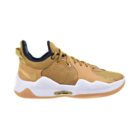 Nike PG 5 Men's Basketball Shoes Wheat Grain-Black-Metallic Gold