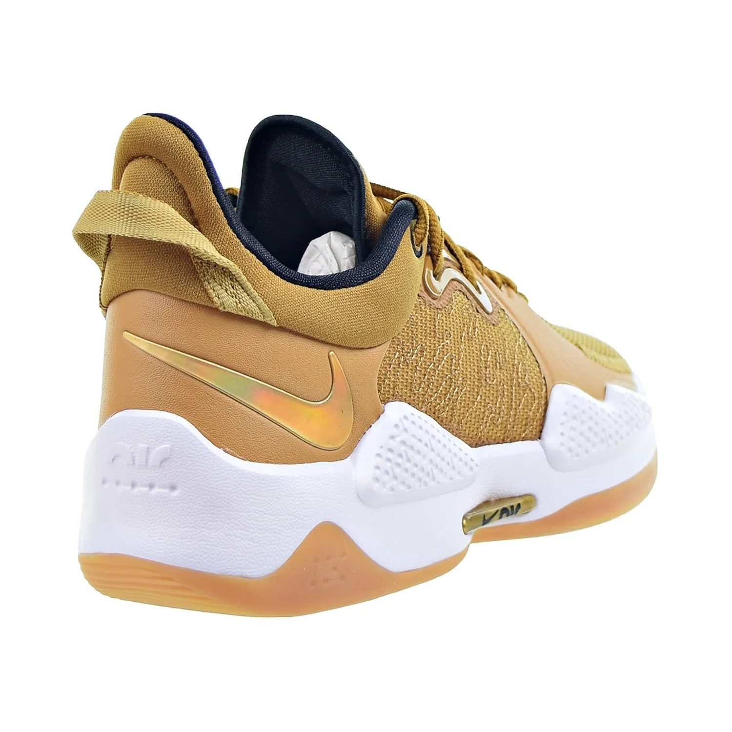 Nike PG 5 Men's Basketball Shoes Wheat Grain-Black-Metallic Gold
