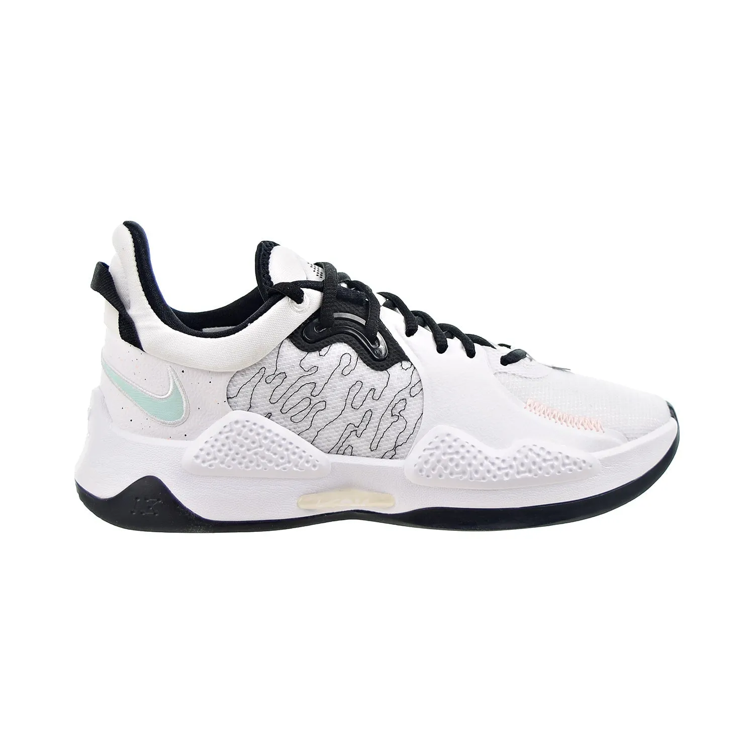 Nike PG 5 Men's Basketball Shoes White-Glacier Blue-Platinum Tint