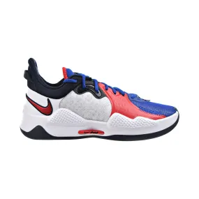 Nike PG 5 Men's Basketball Shoes White-Rush Blue-Black
