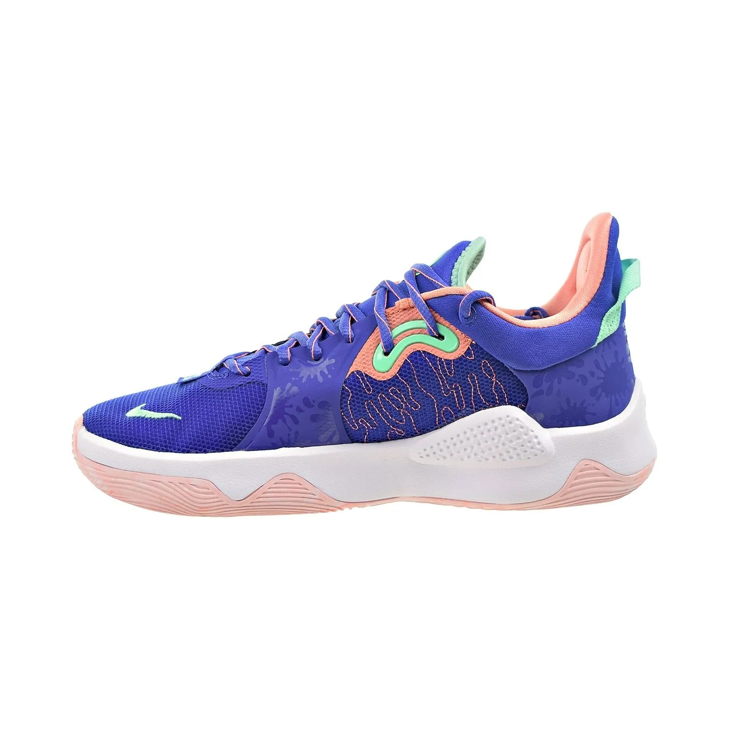 Nike PG 5 "LA Drip" Men's Basketball Shoes Lapis-Crimson Bliss-Barely Green