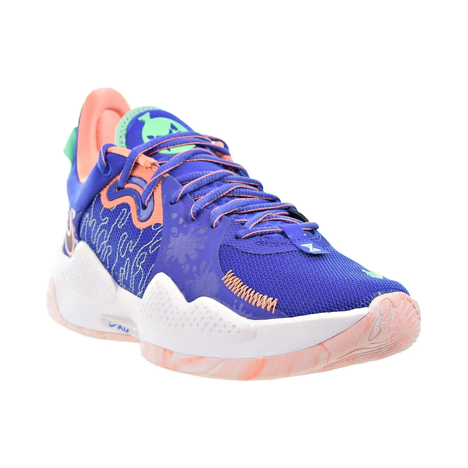 Nike PG 5 "LA Drip" Men's Basketball Shoes Lapis-Crimson Bliss-Barely Green