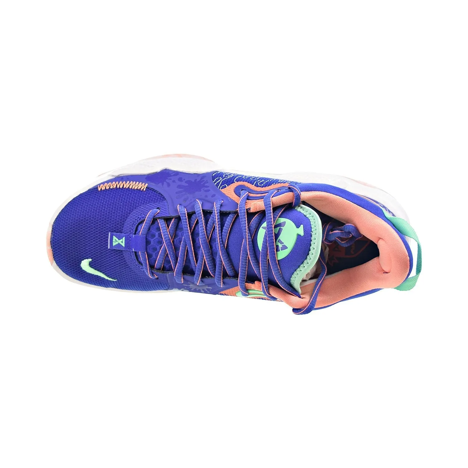Nike PG 5 "LA Drip" Men's Basketball Shoes Lapis-Crimson Bliss-Barely Green