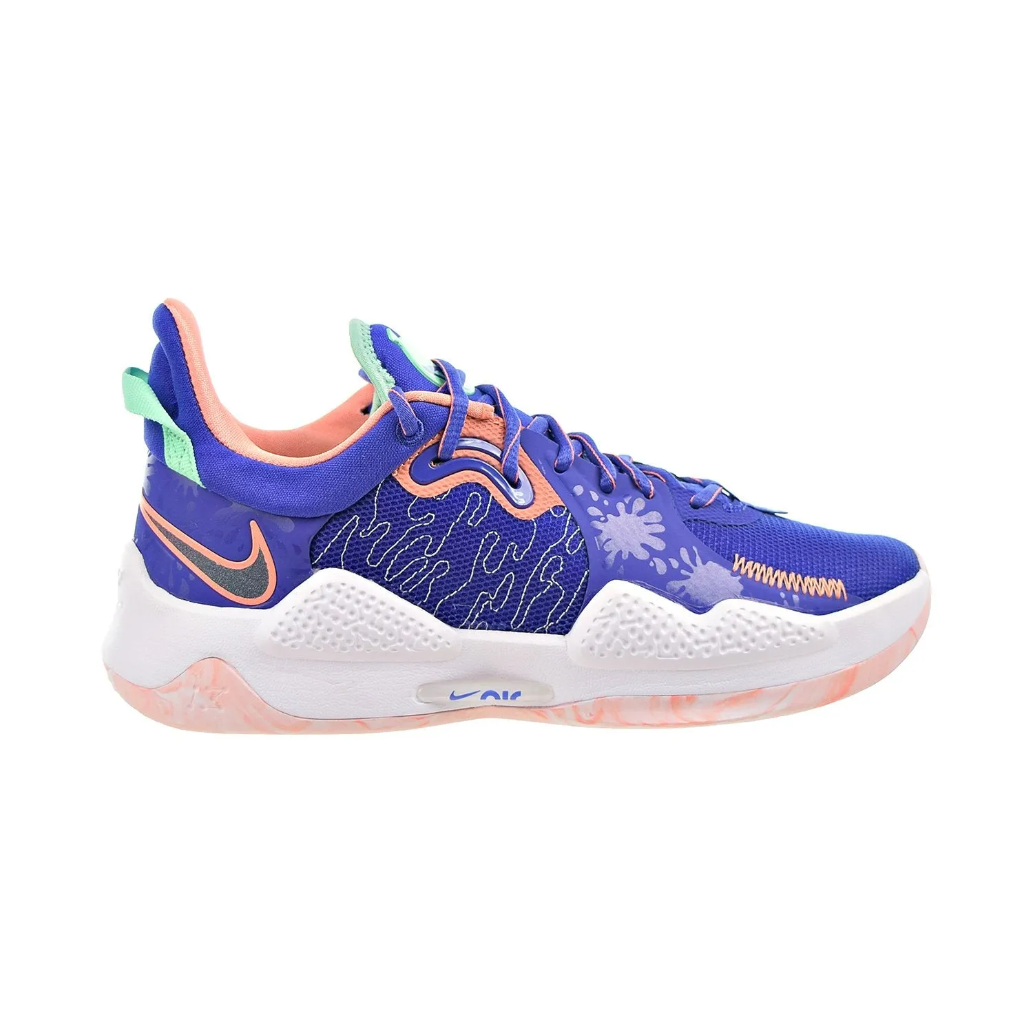 Nike PG 5 "LA Drip" Men's Basketball Shoes Lapis-Crimson Bliss-Barely Green