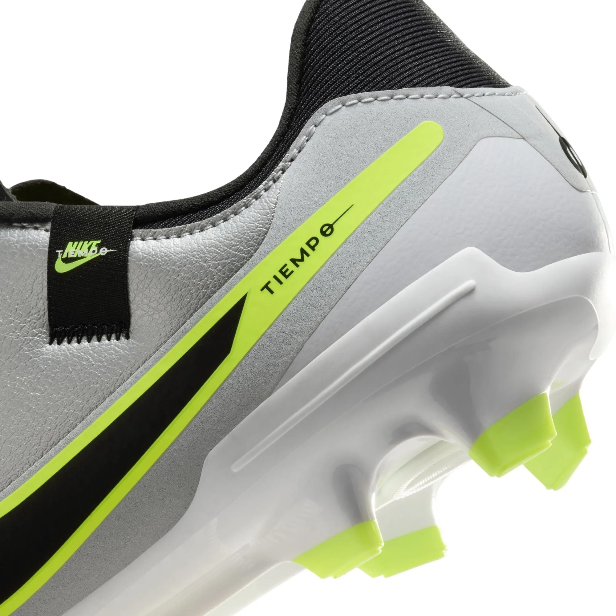 Nike Tiempo Legend 10 Academy FG Soccer Cleat -Metallic Silver/Black-Volt