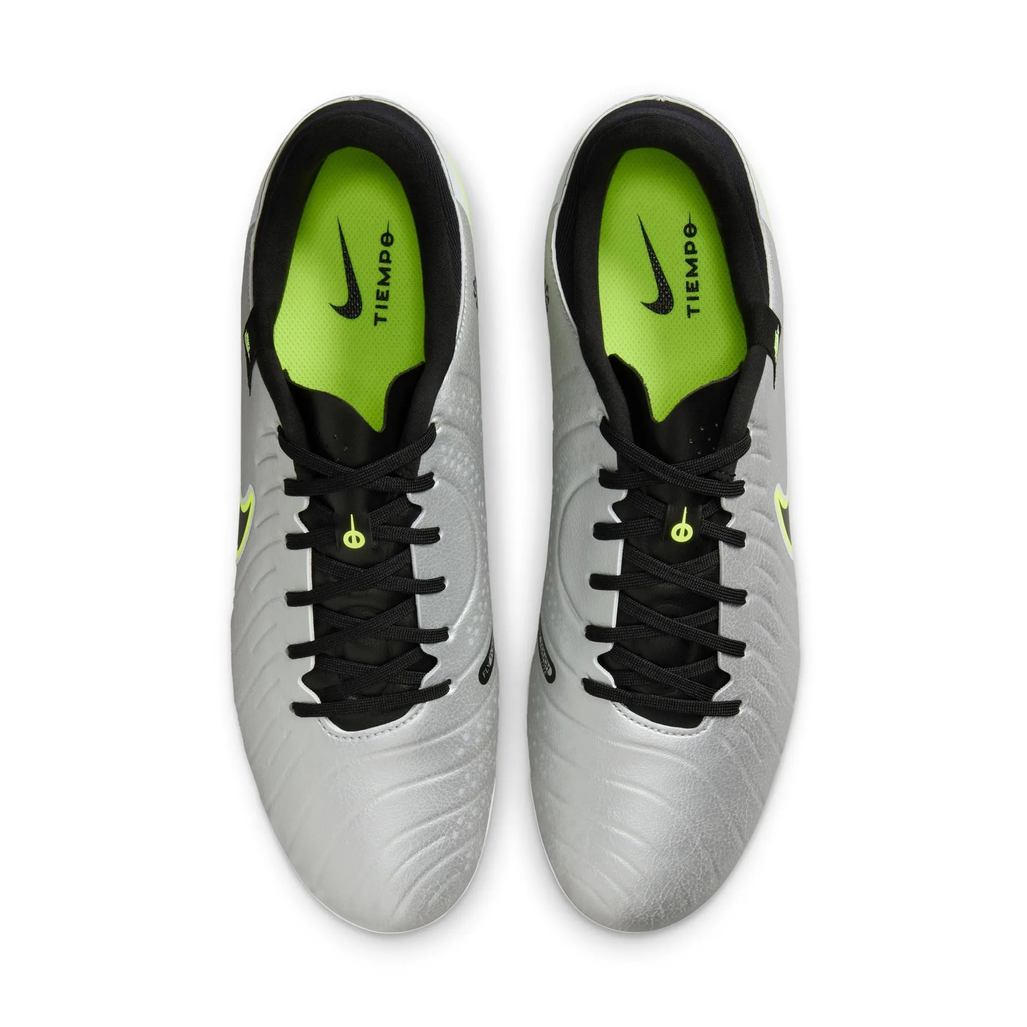 Nike Tiempo Legend 10 Academy FG Soccer Cleat -Metallic Silver/Black-Volt