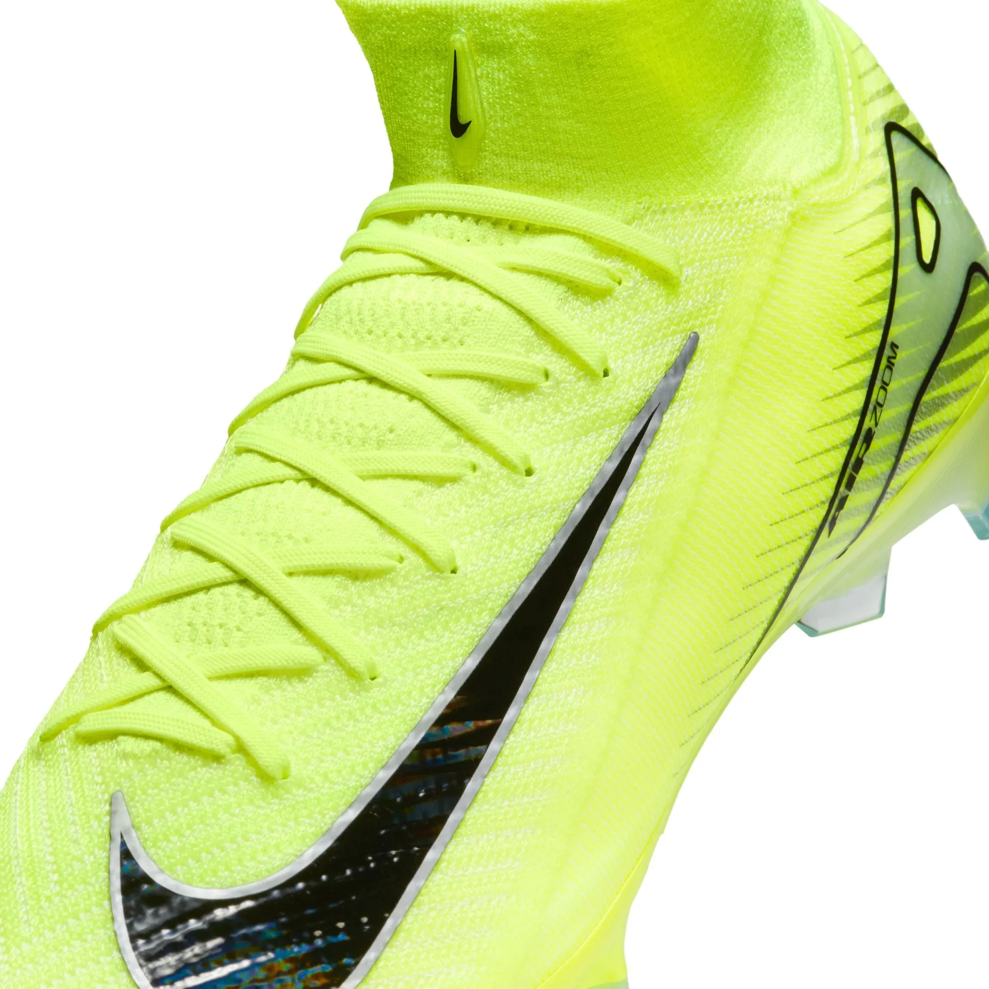 Nike Zoom Superfly 10 Elite FG/MG Firm Ground Socer Cleats -Metallic Silver/ Volt Black