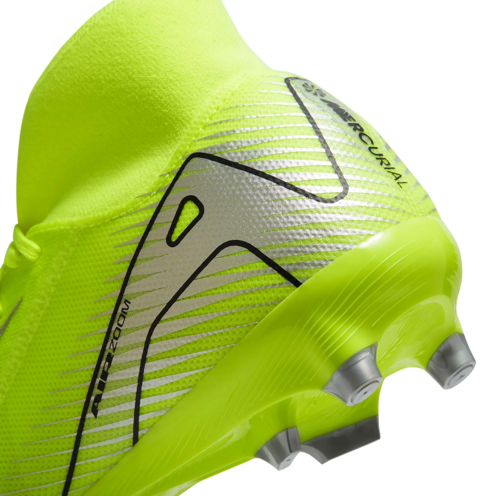 Nike Zoom Superfly Academy FG/MG Firm Ground Soccer Shoes - Metallic Silver/Volt Black