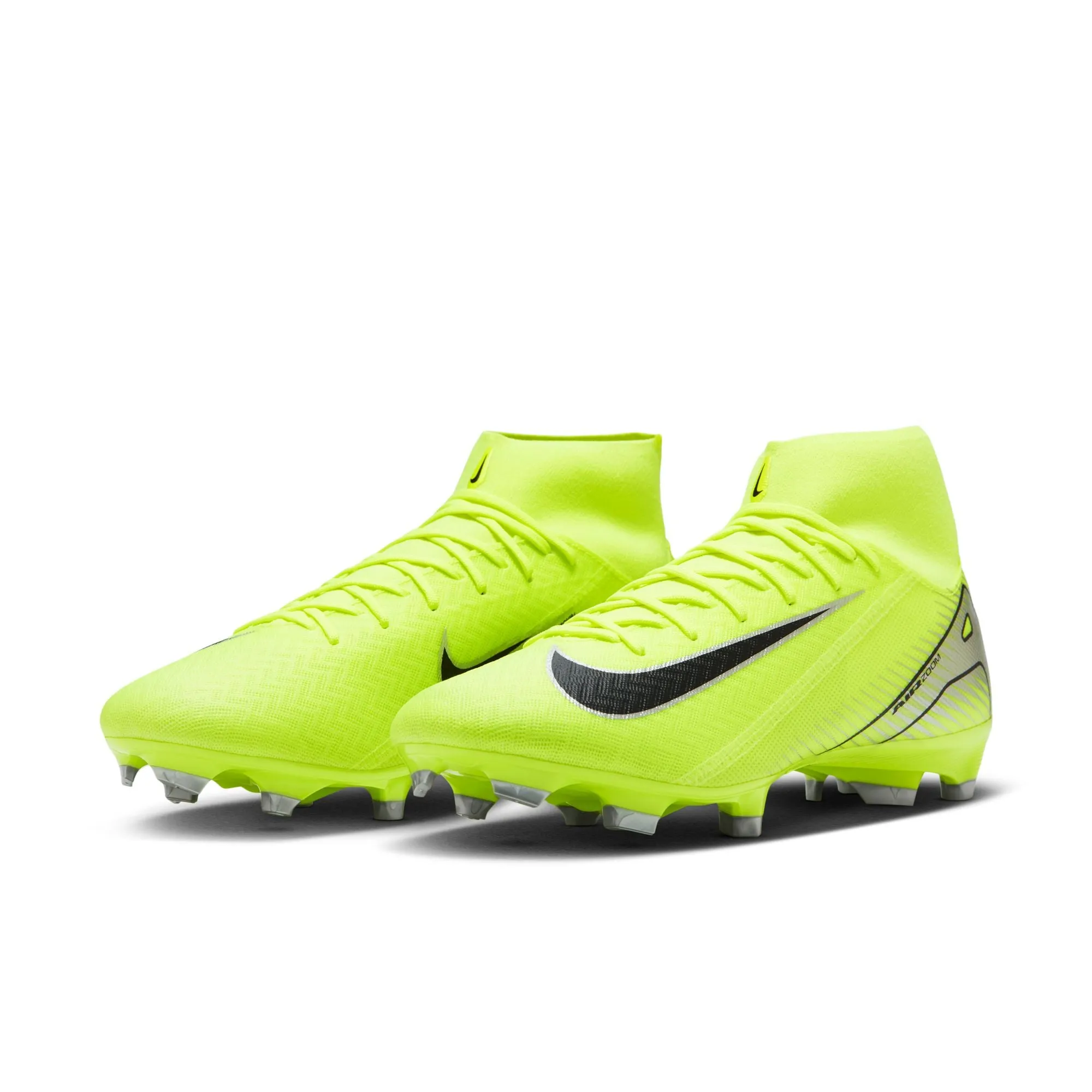 Nike Zoom Superfly Academy FG/MG Firm Ground Soccer Shoes - Metallic Silver/Volt Black