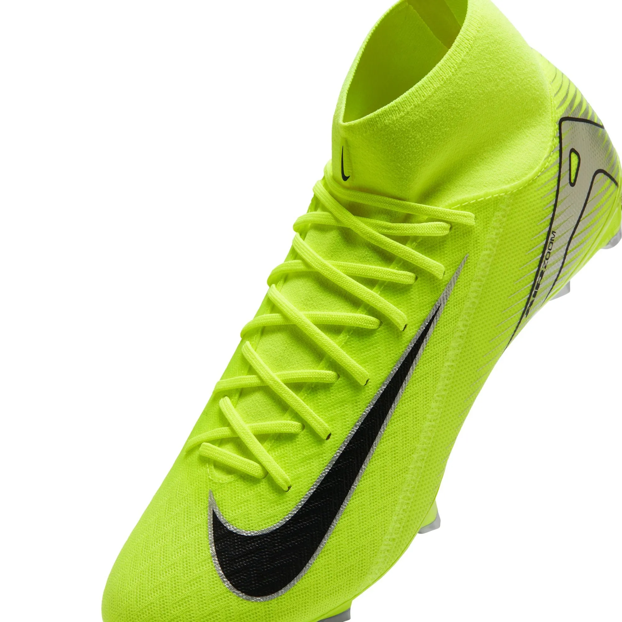 Nike Zoom Superfly Academy FG/MG Firm Ground Soccer Shoes - Metallic Silver/Volt Black