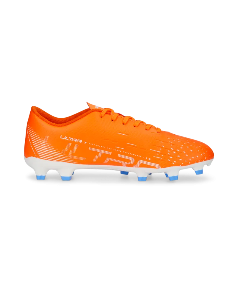 Puma Ultra Play Soccer Cleats 107224 01  ULTRA ORANGE-PUMA WHITE-BLUE GLIMMER