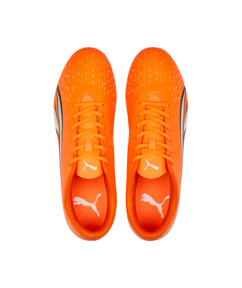 Puma Ultra Play Soccer Cleats 107224 01  ULTRA ORANGE-PUMA WHITE-BLUE GLIMMER