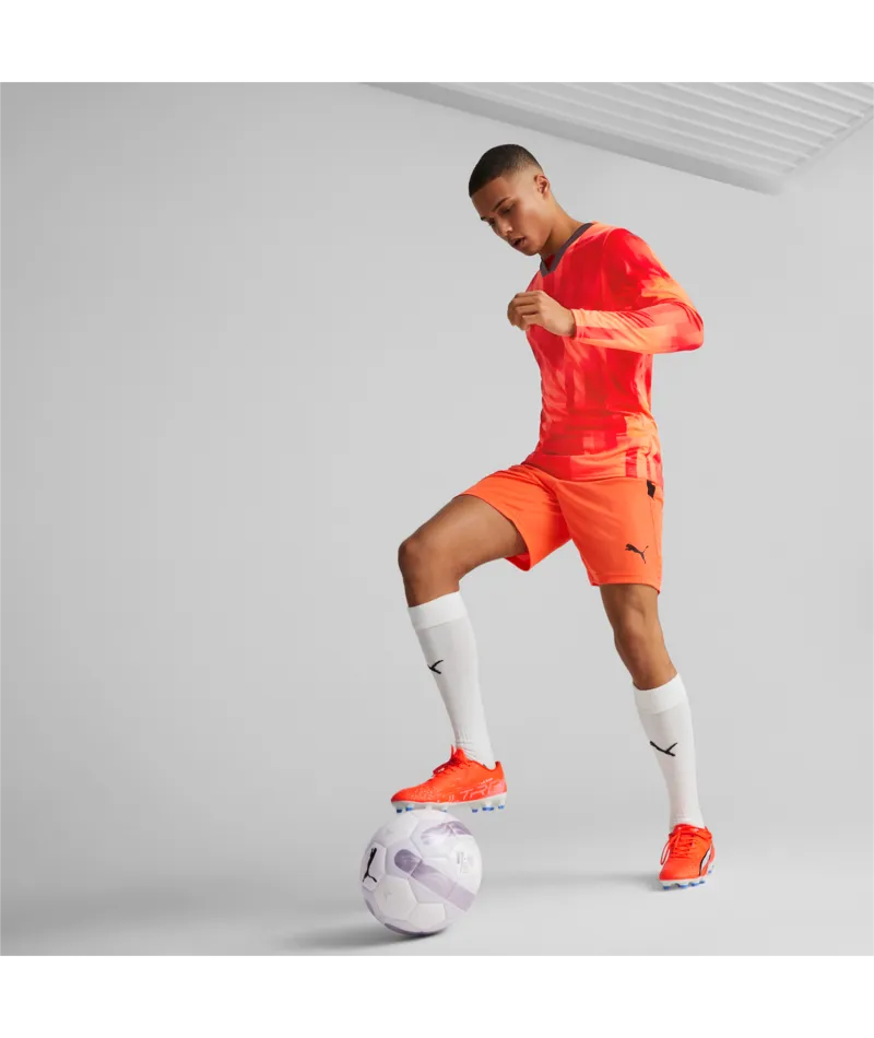Puma Ultra Play Soccer Cleats 107224 01  ULTRA ORANGE-PUMA WHITE-BLUE GLIMMER