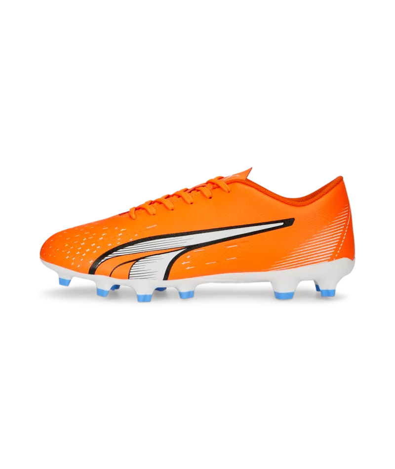 Puma Ultra Play Soccer Cleats 107224 01  ULTRA ORANGE-PUMA WHITE-BLUE GLIMMER