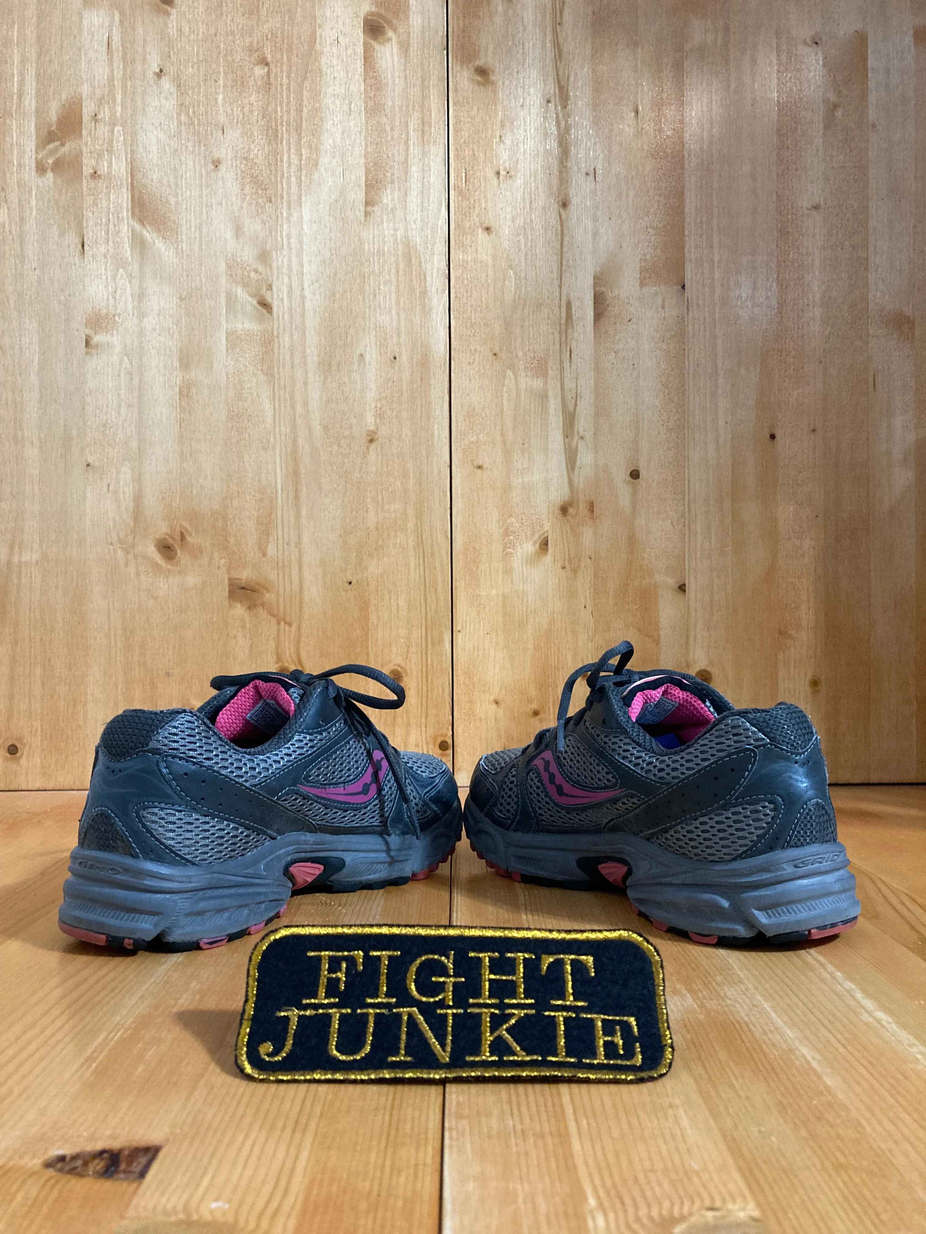 SAUCONY GRID TERRAIN Women Size 8.5 Trail Hiking Shoes Sneakers Gray S15225-1