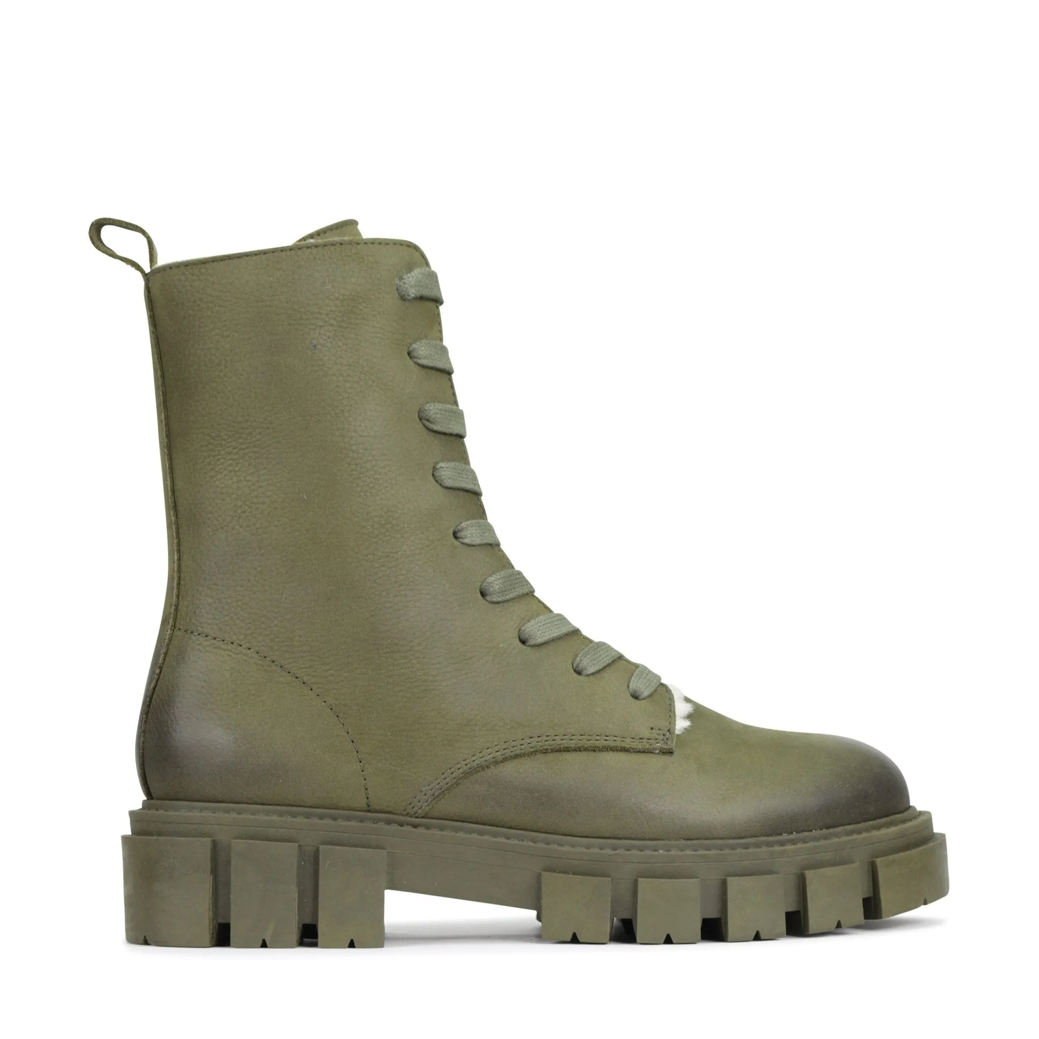 SHEAR LEATHER MID BOOTS