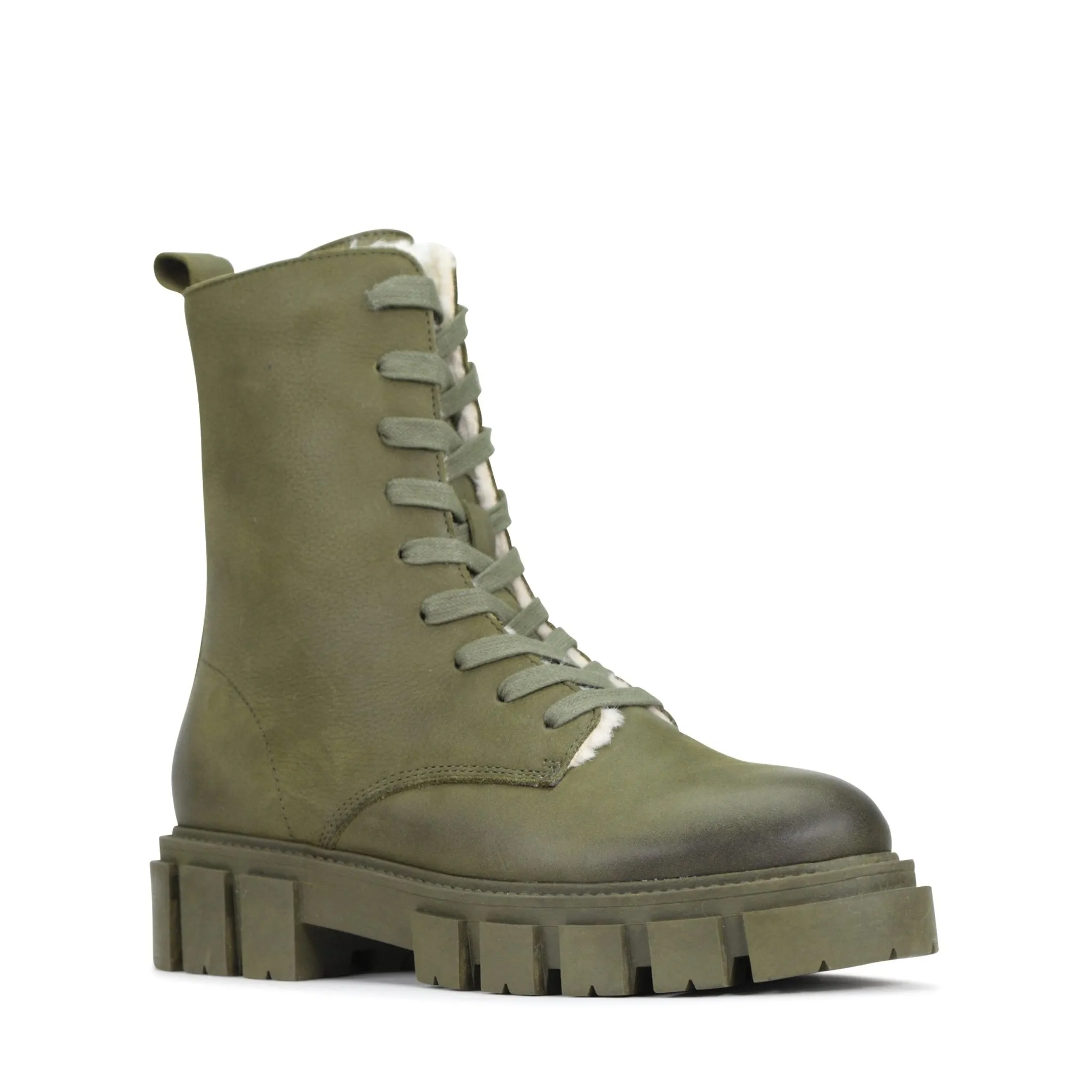 SHEAR LEATHER MID BOOTS