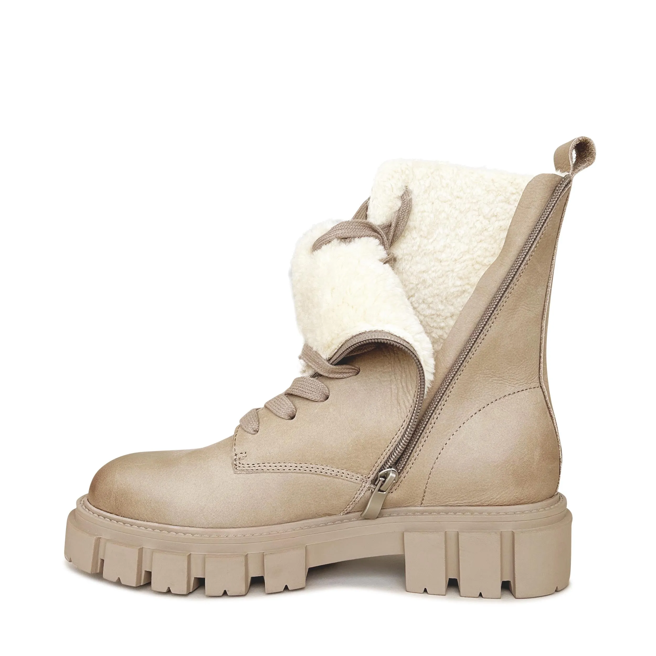SHEAR LEATHER MID BOOTS