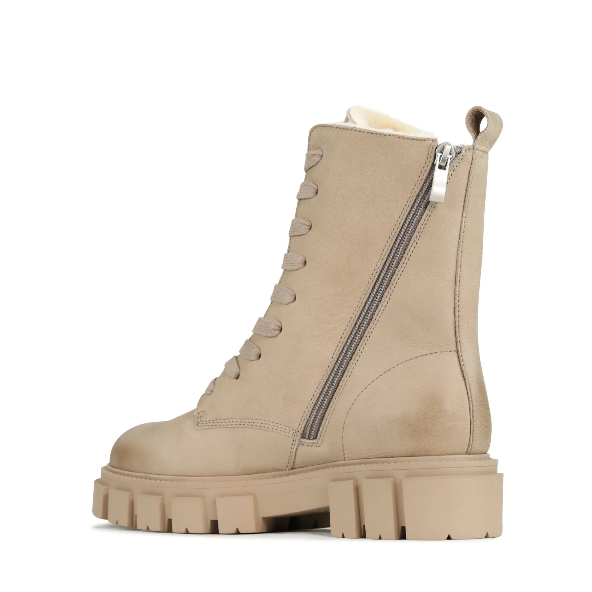 SHEAR LEATHER MID BOOTS