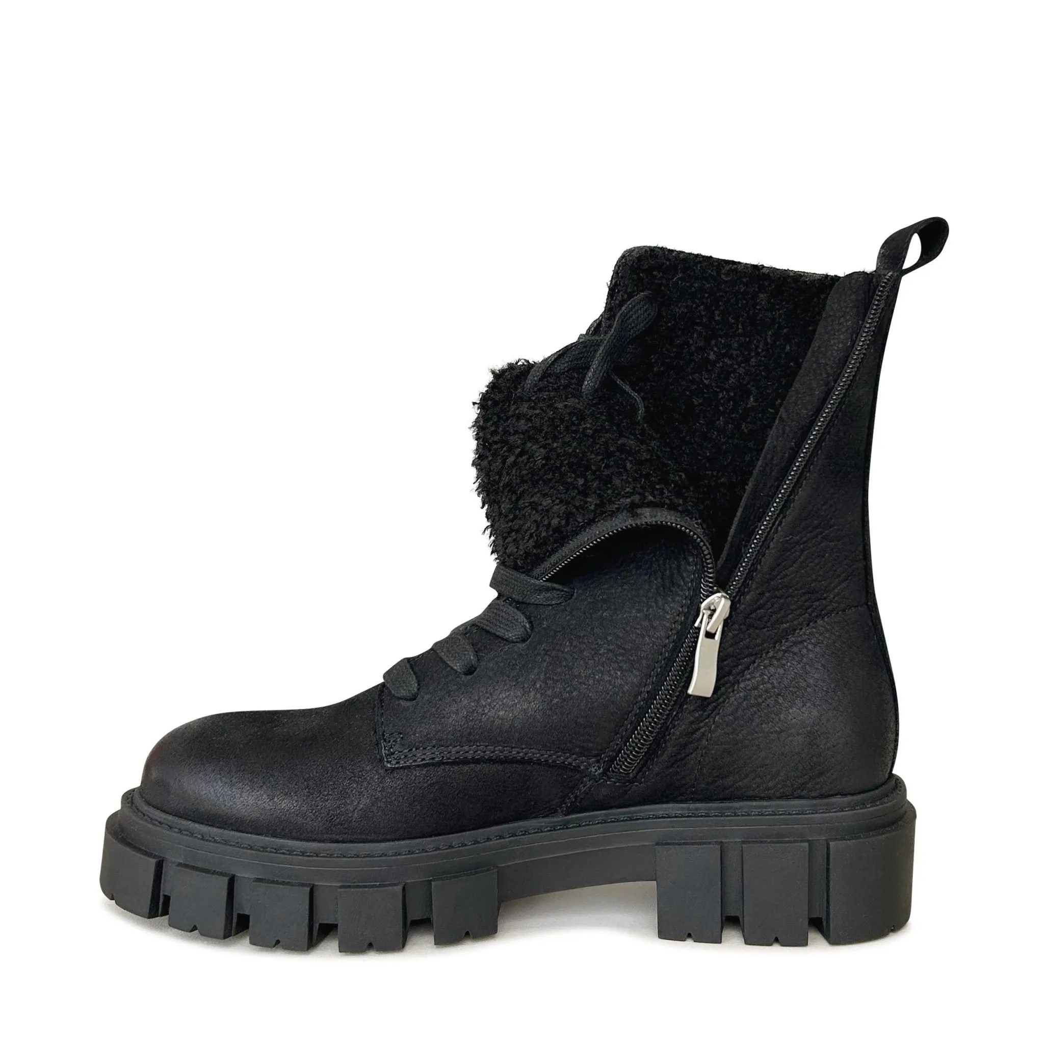SHEAR LEATHER MID BOOTS