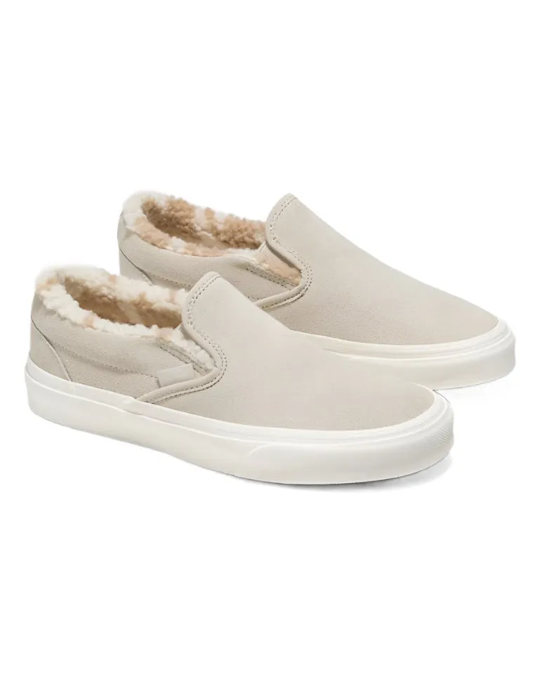 Vans Classic Slip-On Suede and Sherpa Sneakers - Unisex Sizing