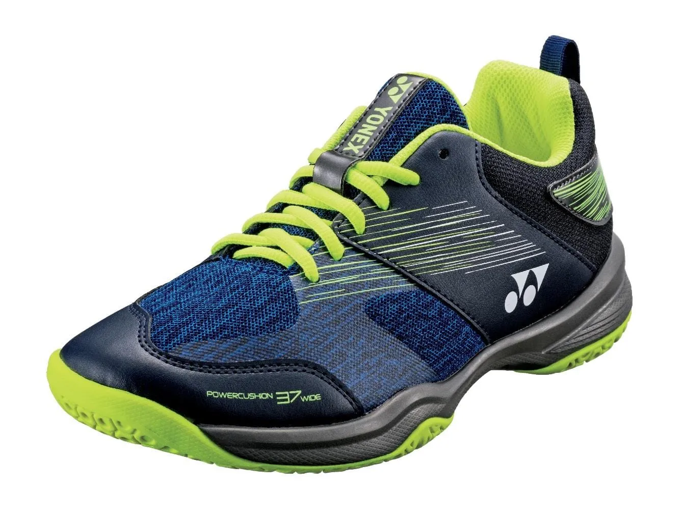 Yonex Power Cushion 37 Mens Badminton Shoes - Navy Blue / Yellow