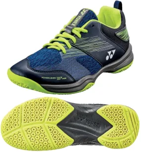 Yonex Power Cushion 37 Mens Badminton Shoes - Navy Blue / Yellow
